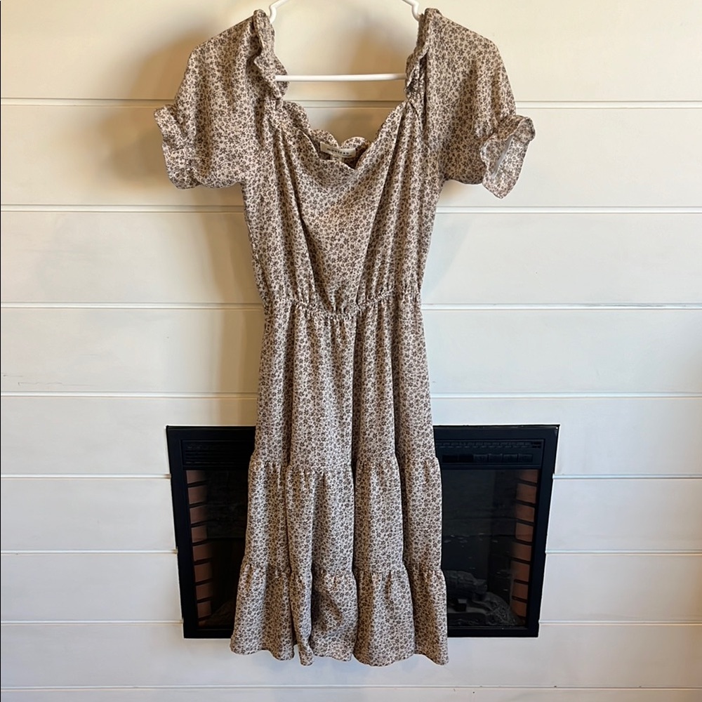 Monteau multicolored ruffled tiered sundress